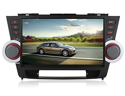 Volsmart 10.1 inch 1024x600 Android 5.1 Car Stereo GPS Navigation for Toyota Highlander 2008 2009 2010 2011 2012 2013 2014 in Dash AutoRadio NO DVD support Backup Camera ScreenMirror OBD2