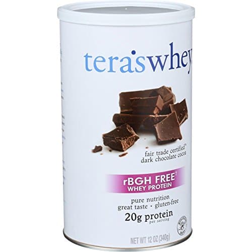 2Pack! Tera's Whey Protein - rBGH Free - Fair Trade Dark Chocolate - 12 oz
