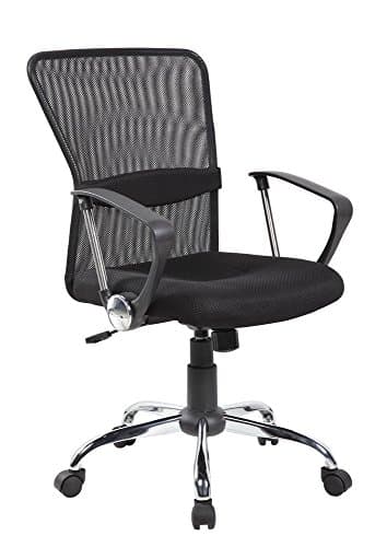 Anji Ergonomic Adjustable Mid Back Mesh Office Desk Chair with Lumbar Support and Arms