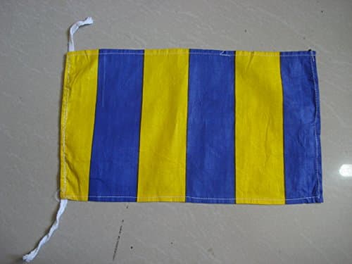 G - International Maritime Signal Code Flag , 100% Cotton , 8" X 13" - Marine / Nautical / Boat (5042)