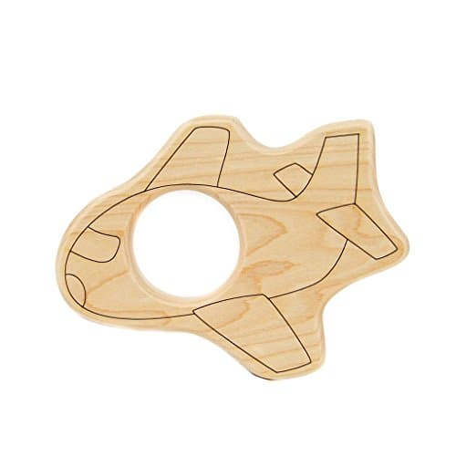 Little Sapling Toys Baby Teether Wooden Airplane
