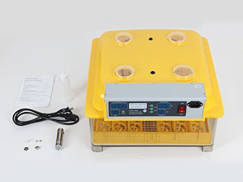 48 Eggs Incubator Automatic Turning Chicken Duck Poultry Hatcher Digital Display Temperature Humidity Control Hatching Days Time DL-00848