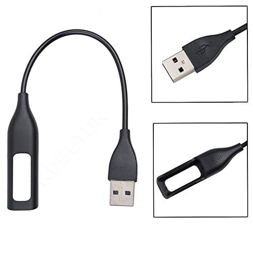 Tehner(TM) Portable USB Charging Wire Cable Cord Charger for Fitbit Flex Band Bracelet Wristband Black Light Weight