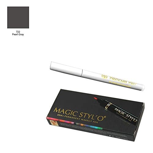 Bundle of 2 Items: Magic Stylo Semi Permanent Makeup Pen in Pearl Grey with Remover Pen