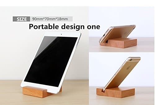 Iphone 7 7 Plus Smart phone Stand Holder, JEXON (TM) Natural Wooden Handcrafted Smartphone Phone holder,with Coins slot,Compatible with iPhone 7 6S plus,Samsung S7 Edge,Huawei Phones ( Portable )