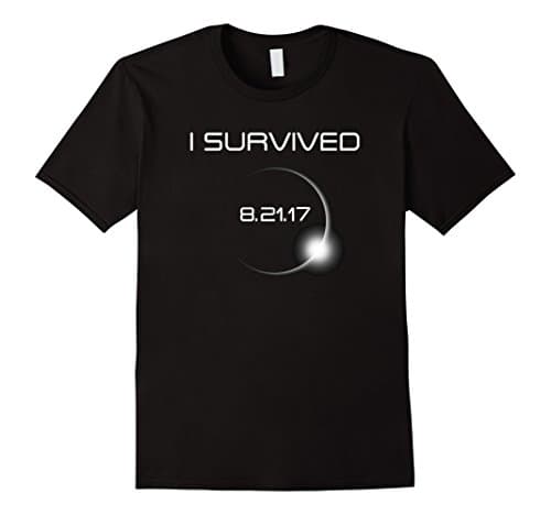 Mens I Survived the Total Solar Eclipse on August 21 2017 Shirt Large Black