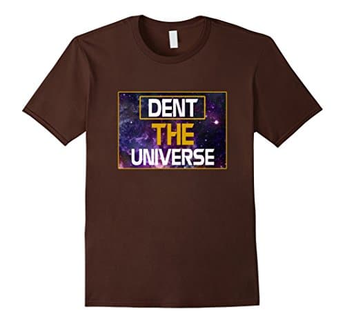 Mens Dent The Universe t shirt Medium Brown