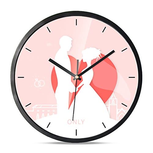 YYL Romantic Modern Cartoon Wall Clock, Digital Clock-K 12inch