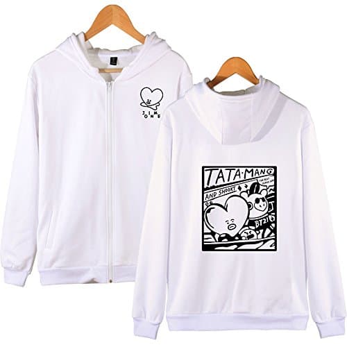 BTS V Same Style Hoodie V Rap-Monster Suga Jin Jimin J-Hope Jung Kook Zip-up Jacket