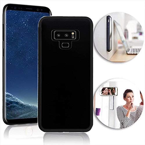 Liqucase Anti-Gravity Selfie Case for Samsung Galaxy Note 9, Hands Free Nano Suction Stick to Glass, Whiteboards, Tile and Smooth Flat Surfaces, Car GPS (Black)