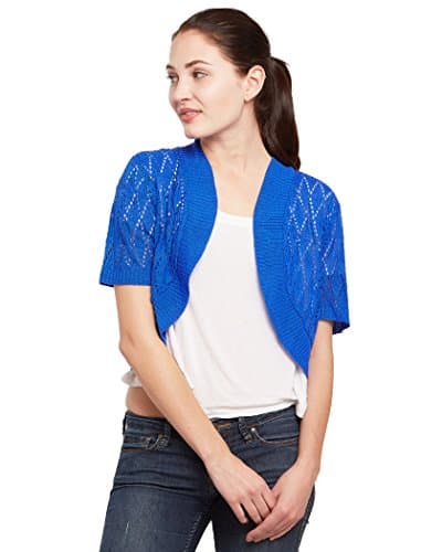 Knit Minded Plus Size Womens Ladies Plus Size Diamond Knit Pattern Topper Open Front Cardigan (See More Colors and Sizes)