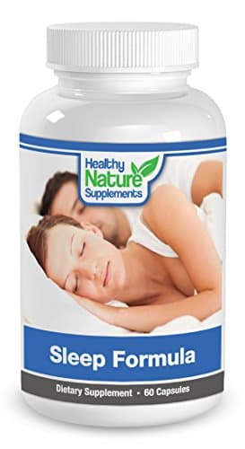 Healthy Nature Supplements #1 Sleep Formula Natural Blend Melatonin, Chamomile, Vitamin B-6, 5HTP, St Johns Wart, Lemon Balm Veggie Capsules - 60 Servings