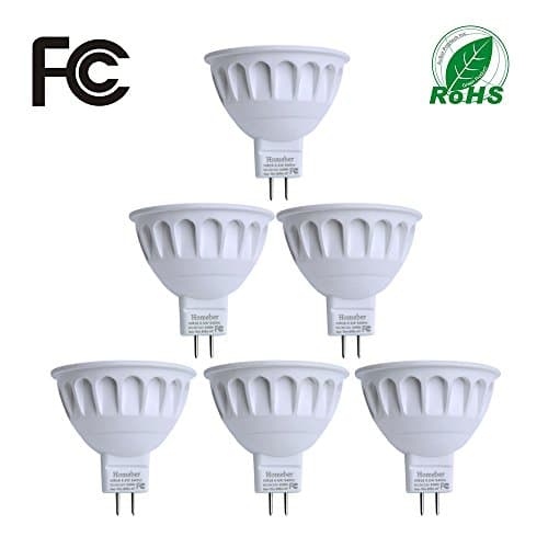 Homeber 6.5W MR16 LED Spotlight Bulb with GU 5.3 Base, 60w Halogen Bulbs Equivalent, 3000K,540lm ,40 Degree Recessed Lighting,6 Pack. (Warm white)