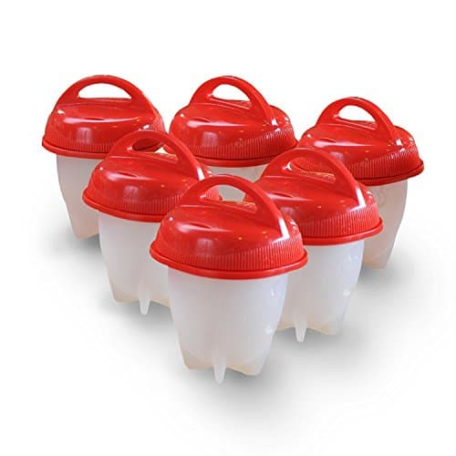 YAHEY Egg Cooker Hard &amp; Soft Maker - BPA Free, Non Stick Silicone, Boiled, Steamer, AS SEEN ON TV,6 pack