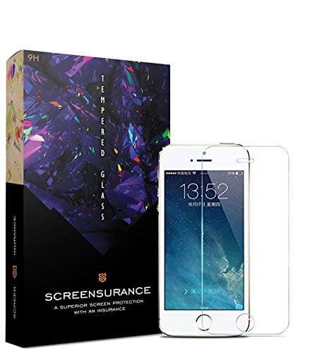 SCREENSURANCE's Clear Tempered Glass for Apple iPhone 5 5s SE 4inch (1 Piece) Feature Packed TOP Notch Quality Screen Guard with Free Lifetime Guarantee