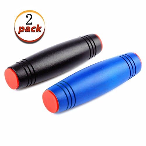 SBOTT Rollver Desktop Flip Toy Fidget Stick Perfect to Release Anxiety Attention Stress Helps Focus Killing Time for Child and Adults Woodden 2 Pack - Blue and Black