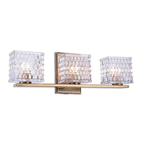 Elegant Lighting Ankara 3 Light Vantiy Light in Light Antique Brass