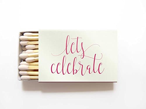 Personalized Let's Celebrate Matches - Foil Personalized Matchboxes - Charlotte Collection