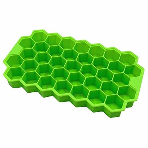 aiyvi Honeycomb Shape Ice Cube 37 Cubes Ice Tray Ice Cube Mold Storage Containers Ice Cube (green)