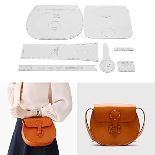 Loune Week Acrylic Pattern Stencil Template Shoulder Bag Handmade Leather Craft Tool DIY Template Set