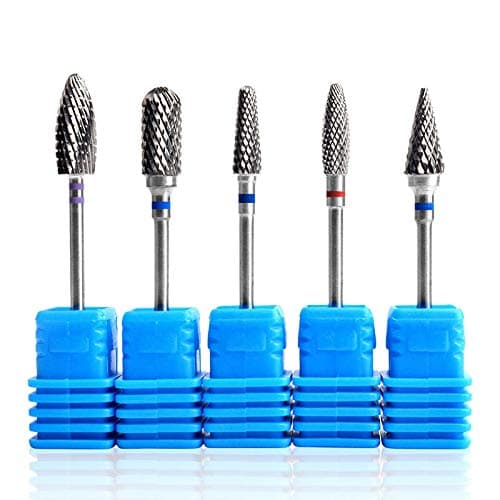nail drill 1pc Blue Nail Cone Tip Tungsten Steel Drill Bits Electric Cuticle Clean Rotary for Manicure Pedicure Grinding Head Sander Tool