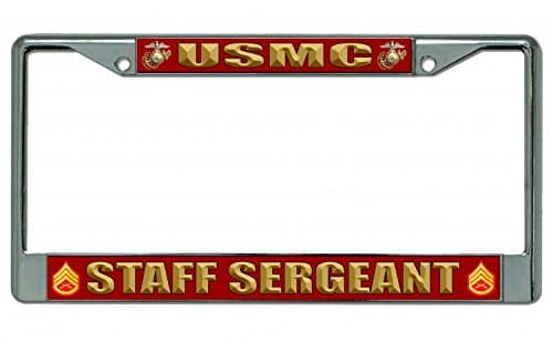 USMC Staff Sergeant Photo License Plate Frame