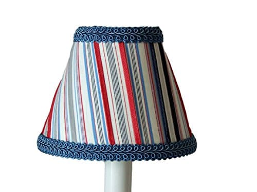Silly Bear Lighting Sailboat Stripe Chandelier Shade, Blue