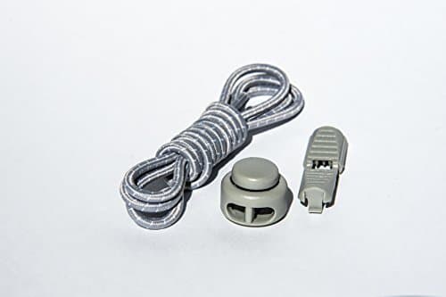 EASY LASES Elastic No Tie Shoelaces (Cool Greay)