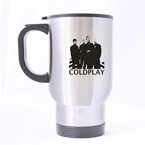 Generic Coldplay Design Customized 14 oz Stainless Steel Travel Mug (Sliver) for Holiday Gift or Birthday Present
