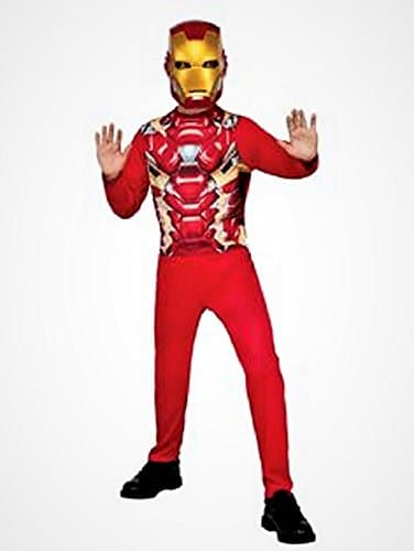 Marvel"s Iron Man Child Costume - Jumpsuit and mask- Medium (size 8-10) Ages 5-7