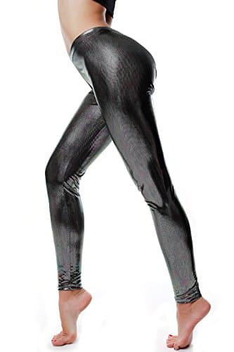 Diamond keep it Liquid Wet Look Shiny Metallic Stretch Leggings