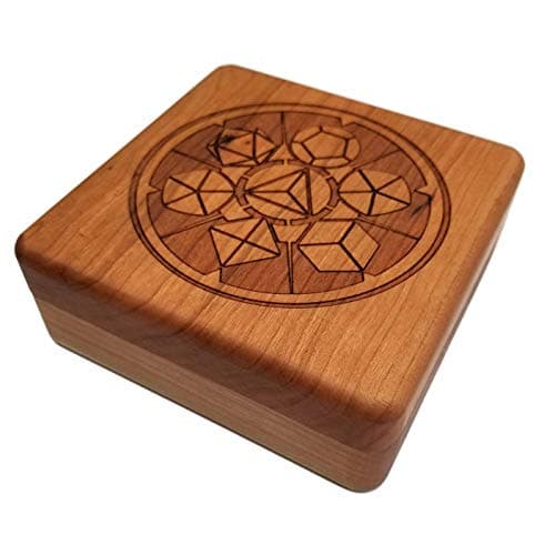 3 Pack Variety, Character Crate Genuine Cherry Wood Dice Storage, Miniature Storage, Dice Rolling Tray. Variety Pack of 3