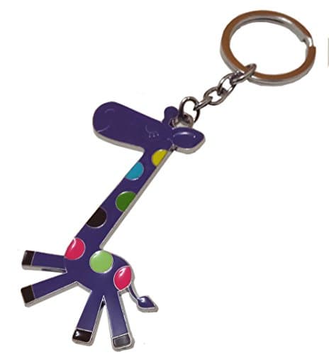 Viawow Giraffe Keychain Keyring Car Key Ring Chain - Ideal Elegant Pendant for Handbag Tote Bag Purse(Purple, K054)