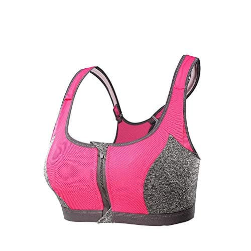 Sports Bras for Women Zip Front Bras Medium Support Activewear Gym Yoga Workout Bra