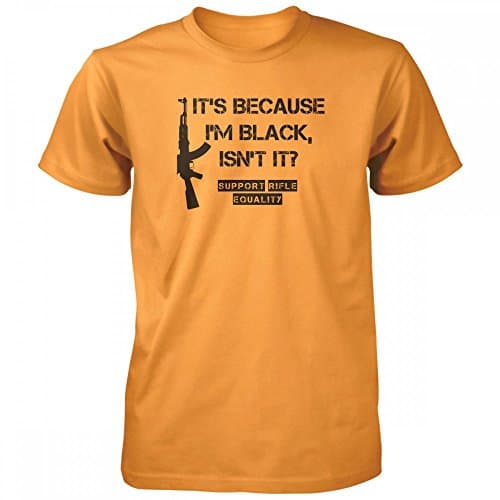 Vine Fresh Tees - It's Because I'm Black, Isn't It? T-shirt - Adult 2X-Large, Bright Orange