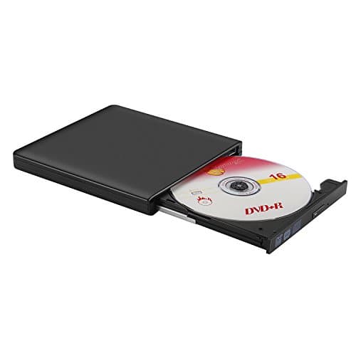 Guamar External DVD Drive USB3.0 Portable External CD Drive External CD DVD Drive DVD CD+/-RW Writer/Rewriter/Player for MacBook Pro/Air/Desktop/laptop(Black)