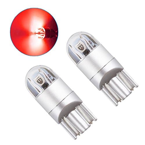 Lesercfbry 2PCS T10 led bulbs 1.5W Super Bright 168 194 W5W T10 Wedge 3030 2SMD Interior Bulbs 12V-24V 6000K Suitable for cars and trucks £¨Red£