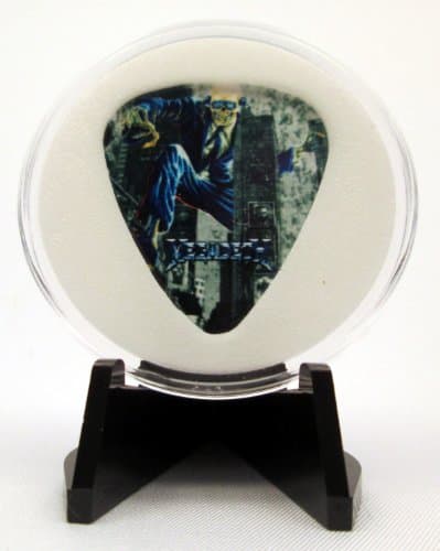 Megadeth "Vic Rattlehead" 2013 Guitar Pick #3 With MADE IN USA Display Case &amp; Easel