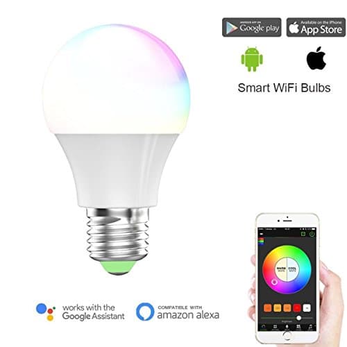 Smart LED Light Bulb, Wi-Fi, No Hub Required, Works with Amazon Alexa and Google Assistant