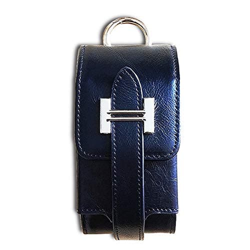 Aegilmc IQOS Universal Case, PU Leather Electronic Cigarette Wallet Cover, Carrying Shell Travel Protective Holder Organizer Storage Box Accessories Waist Belt,Black