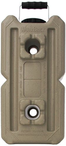 WaterBrick 1833-0003 Stackable Water and Food Storage Container, 3.5 gal, Tan