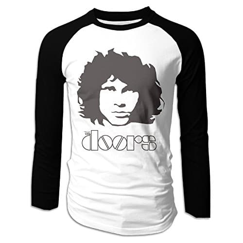 Creamfly Mens The Doors Long Sleeve Raglan Baseball Tshirt S