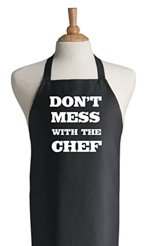 Don't Mess With The Chef Funny Black Cooking Aprons