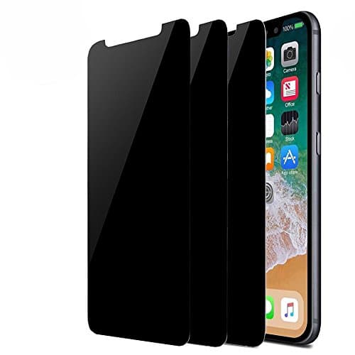 Aeetone iPhone X Screen Protector Privacy, [3 Packs] Anti-Spy Tempered Glass Film Bubble Free for iPhone X/ iPhone 10