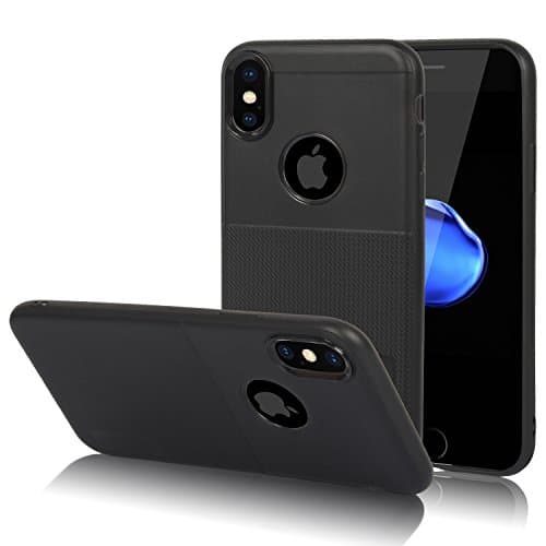 Gounzlar Rugged Armor Case for iPhone X 2017 (Black)