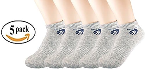 New Performance Men's Low Cut No Show Socks (pack of 5) (Silver)