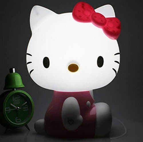 Creative Cartoon Nightlight Desk Table Lamp Night Hello Kitty for Baby Adults Bedroom Christmas Birthday Gift (pink)
