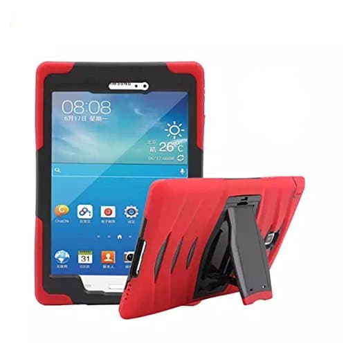 Samsung Galaxy Tab A 8"(SM-T350) Case,Shock Proof Slight waterproof armor hybrid case build in kickstand Protective Cover Case for Samsung Tab A 8.0 inch Tablet SM-T350 (Red)