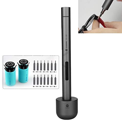 Hyx Convenient and Practical Repair Tools Mini Electric Screwdriver Kits 14 in 1 Precision Bits Repair Tool for Phones & Tablets & Glasses SD-18E