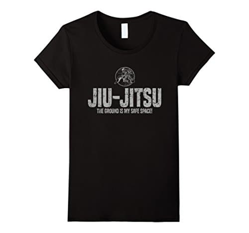 Womens Jiu Jitsu The Ground Is My Safe Space | Grappling T-Shirt Small Black